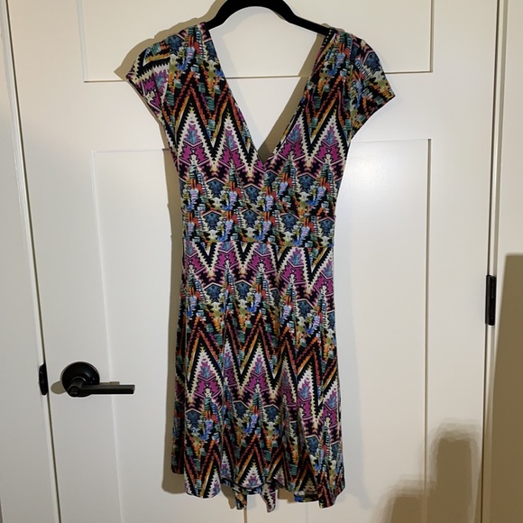 Pink Rose Tribal Print/Artsy Dress - Picture 2 of 4